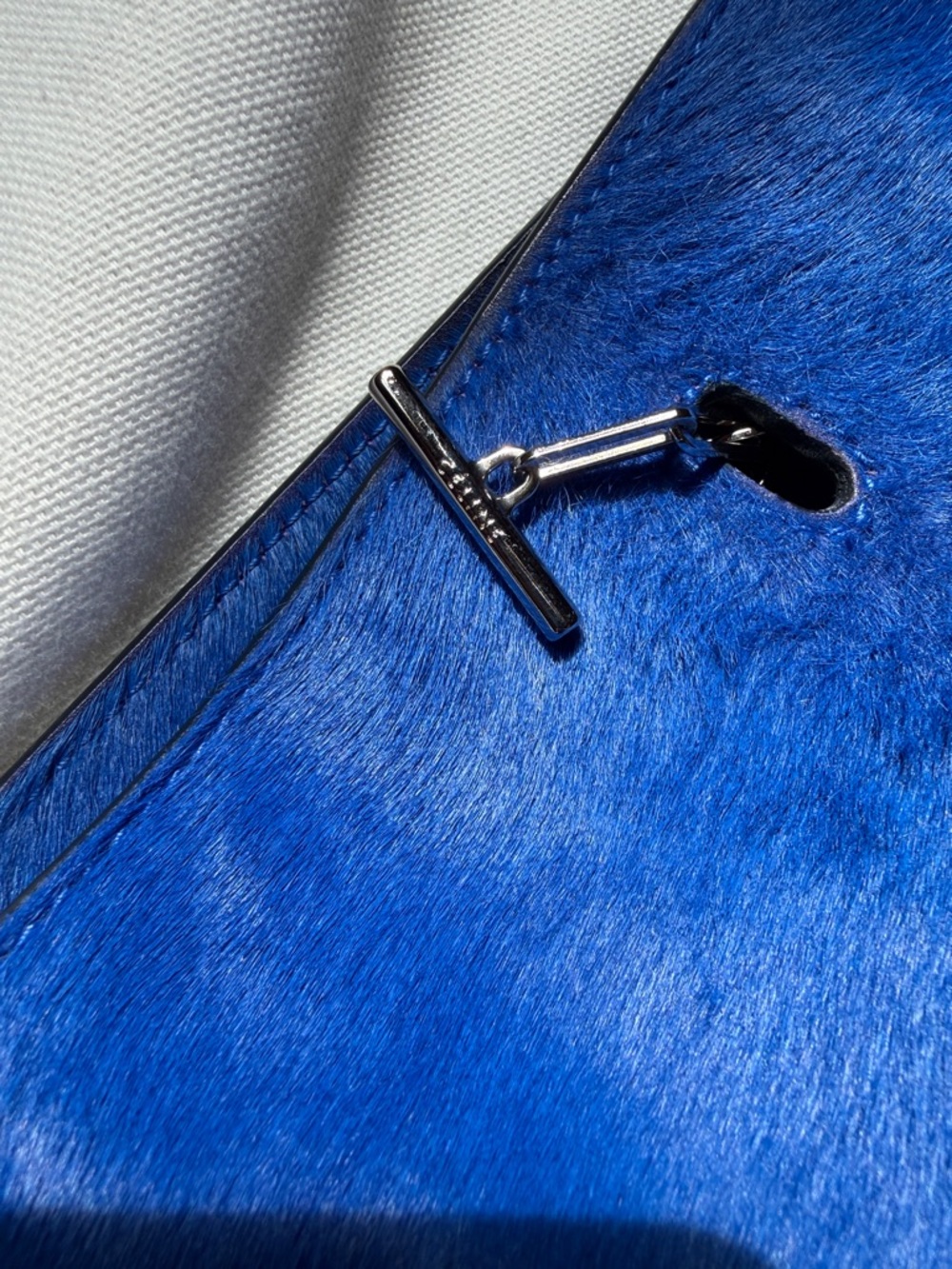 Céline Fall 2012 Blue Ponyhair New Shoulder Bag - Picture 4 of 12